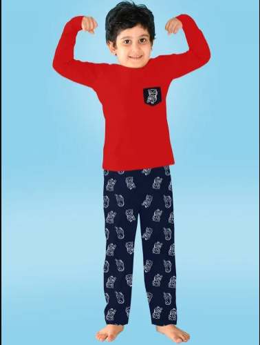 Cotton Fabric Kids Boy Night suit 