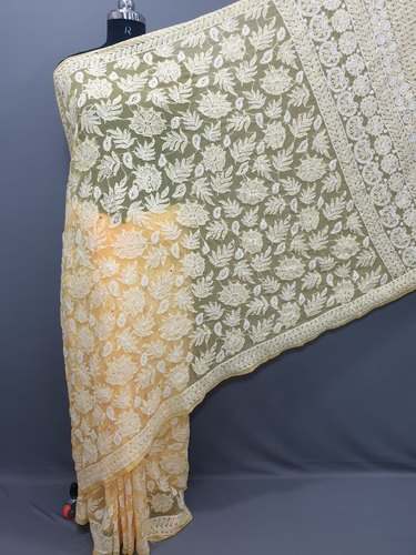 New Arrival Georgette Chikan Saree