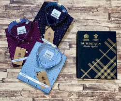 Designer Party Wear Bur Berry Printed Shirt 