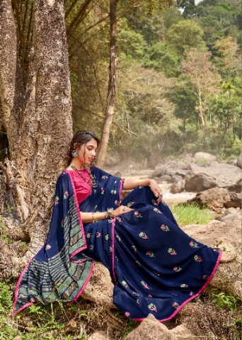chiffon saree by Afiya Fashion