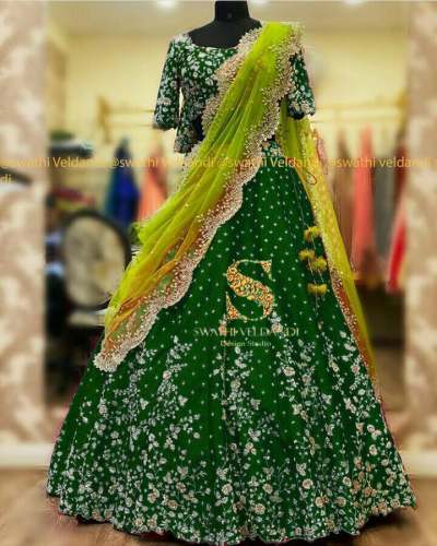 Fancy Taffeta Silk Lehenga Choli