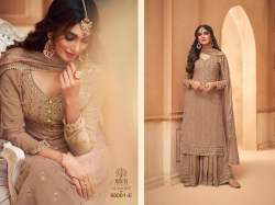 Heavy Faux Georgette with Embroidery Work Suit