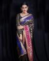 Ladies Party Wear Lichi Silk Saree thumb 1