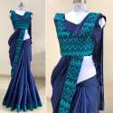 Trendy Sana Silk Saree with Side Knot Blouse thumb 3