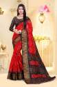 Fancy Cotton Linen Bandhani Saree thumb 2