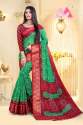 Fancy Cotton Linen Bandhani Saree thumb 3