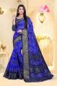 Fancy Cotton Linen Bandhani Saree thumb 5