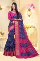 Fancy Cotton Linen Bandhani Saree thumb 7