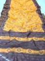 Fancy Cotton Linen Bandhani Saree thumb 8