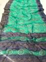Fancy Cotton Linen Bandhani Saree thumb 9