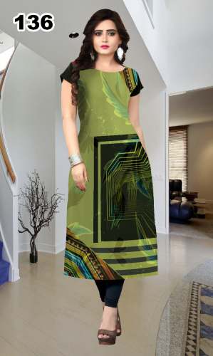 Fancy Printed Crape Kurti 