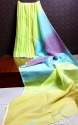 Multicoloured Linen Saree thumb 1
