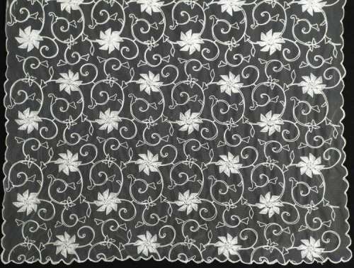 Net Aari Embroidery Work Dyeable Dupatta for Women