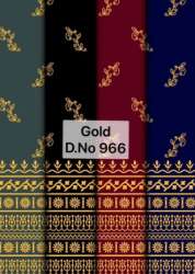 Multi colour 17kg Rayon Gold Print Fabric 