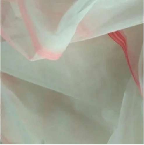 Off White Fox Plain Georgette Fabric by Momai Creation
