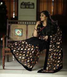 Black Georgette Sequence saree
