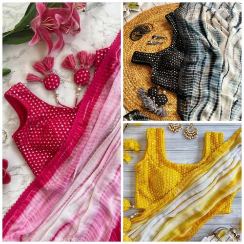 Digital Print Georgette Saree