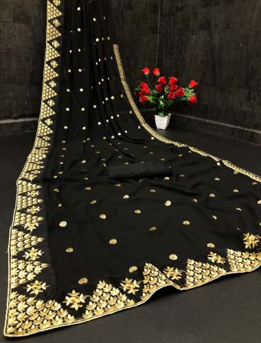 GEORGETTE EMBROIDERY SAREE by dhanlaxmi textiles