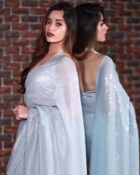 Georgette Sequins Saree