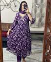 New Launched Purple Alia Cut Suit Set  thumb 1