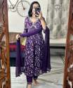 New Launched Purple Alia Cut Suit Set  thumb 3