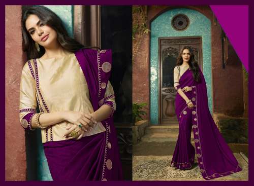 VICHITRA SILK EMBROIDERY SAREE