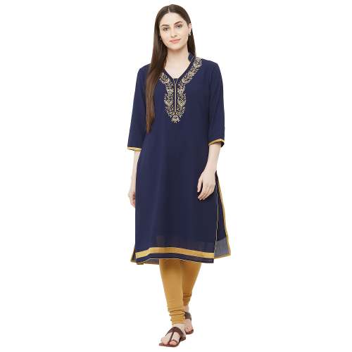 Designer Embroidery Georgette Kurti by Oum Sai Synthochem