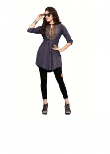 Black Designer Kurtis | Colorful Embroidery