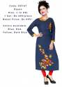 Blue Designer Kurtis | Floral Thread work thumb 1
