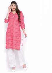 Designer Cotton Kurti | Abstract Floral Print