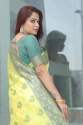 Lemon Color Jacquard Border Lichi Silk Saree thumb 3