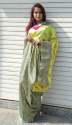 Lemon Color Jacquard Border Lichi Silk Saree thumb 6