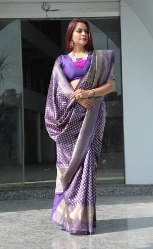 Organic pure lichi silk Banarasi Sarees 