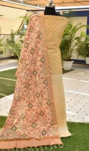 Banarasi Suit Material With Patola Print Dupatta by Banarasiya Brothers