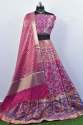 Festive Wear Pink Banarasi Silk Lehenga 