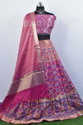 Festive Wear Pink Banarasi Silk Lehenga 