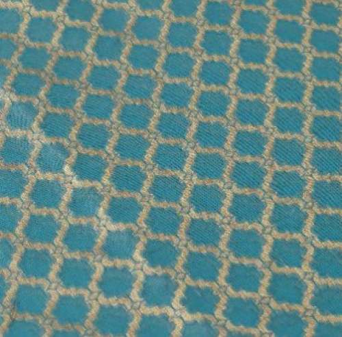 Sky Blue Banarasi Silk Fabric  by Banarasiya Brothers