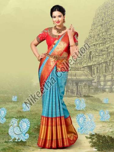 Designer Pure Kanchipuram Silk Saree by Nikeetha Collection