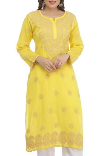 Rayon Lucknow Chikan Kurti