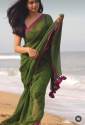 Authentic  Long Tussle  Mulmul Cotton Saree thumb 2