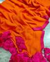 Authentic  Long Tussle  Mulmul Cotton Saree thumb 7