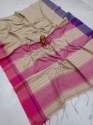 Designer Cotton Khadi Saree thumb 12