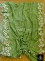 Durga Puja Special  Hand-painted Flower Mulmul Cotton Saree thumb 4