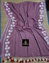 Durga Puja Special  Hand-painted Flower Mulmul Cotton Saree thumb 9