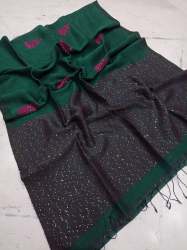 Exclusive Pure Linen Sequence Saree