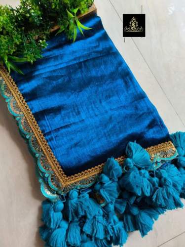  Gorgeous Lace Border Tissue saree