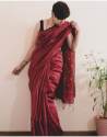 Handmade sequence Check Viscose Cotton saree thumb 10
