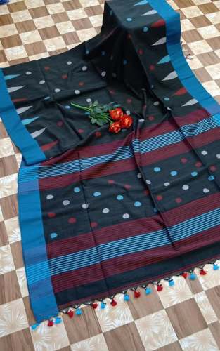 Handweaving Pure Khadi Cotton saree