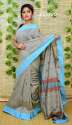 Handweaving Pure Khadi Cotton saree thumb 9