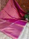 Pure Hand Loom  Tissue Linen Saree.  thumb 12